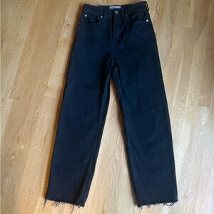 Everlane Way High Jean Organic Cotton Raw Hem Jeans